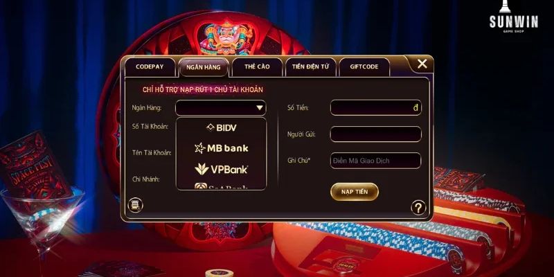 Lợi ích nạp tiền Sunwin